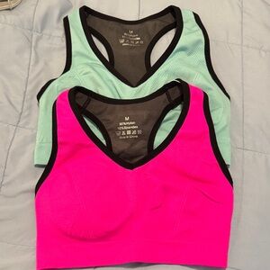 NWOT Set of 2 Women's Sports Bras - Pink and Mint